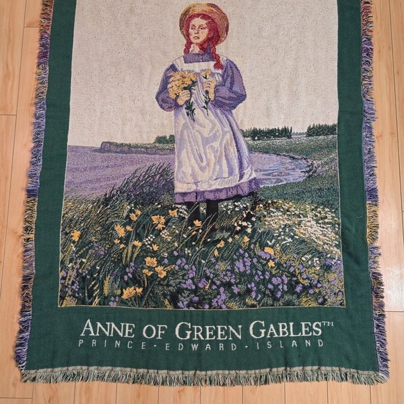 Goodwin Weavers Anne of Green Gables Tapestry Throw Blanket Fringe PEI Vintage - Picture 2 of 15